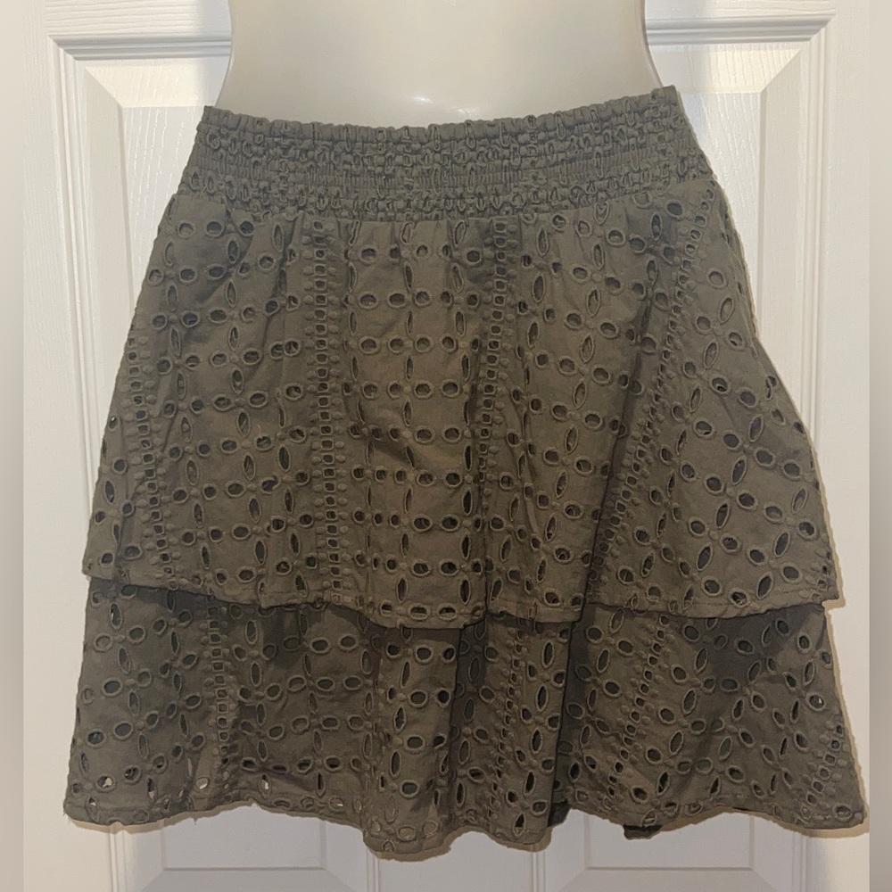 NWT Bar III Smocked Eyelet detail skirt
